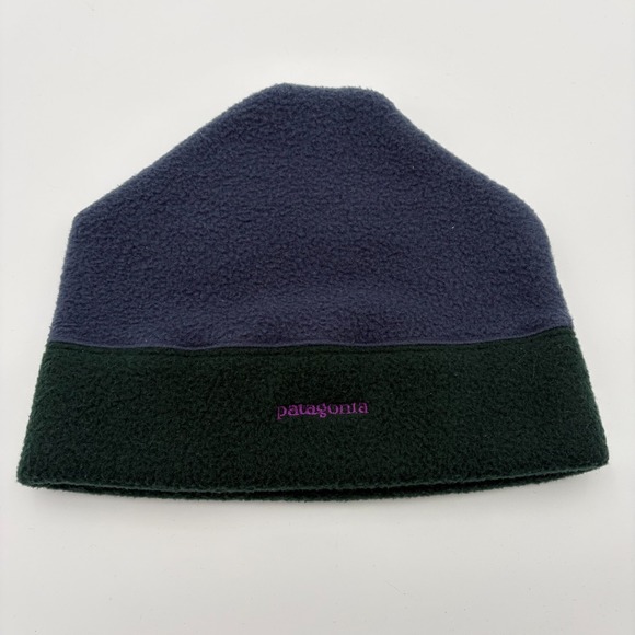 Patagonia Other - Vintage Patagonia Fleece Beanie Mens Large Blue Green USA 90s Synchilla